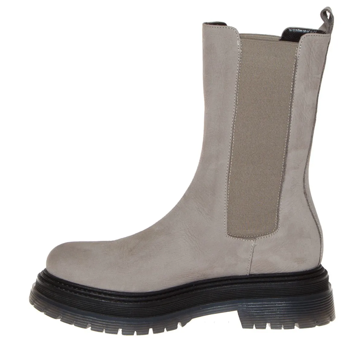 LAURA BELLARIVA 8102-10 STIVALETTO BEATLES PLATFORM NABUK BEIGE  