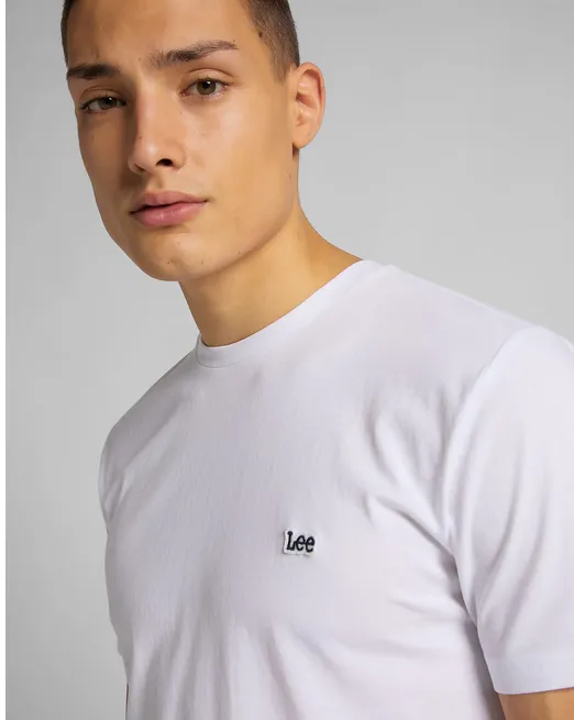 Lee maglietta manica corta da uomo SS Pacth Logo L60UFQ12 bianco