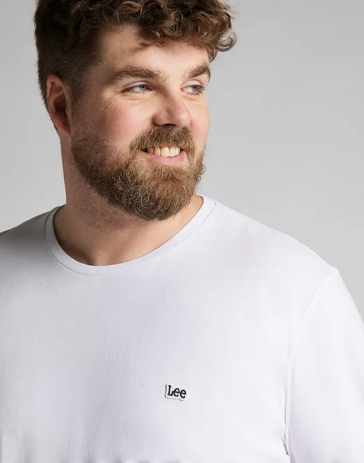 Lee maglietta manica corta da uomo SS Pacth Logo L60UFQ12 bianco