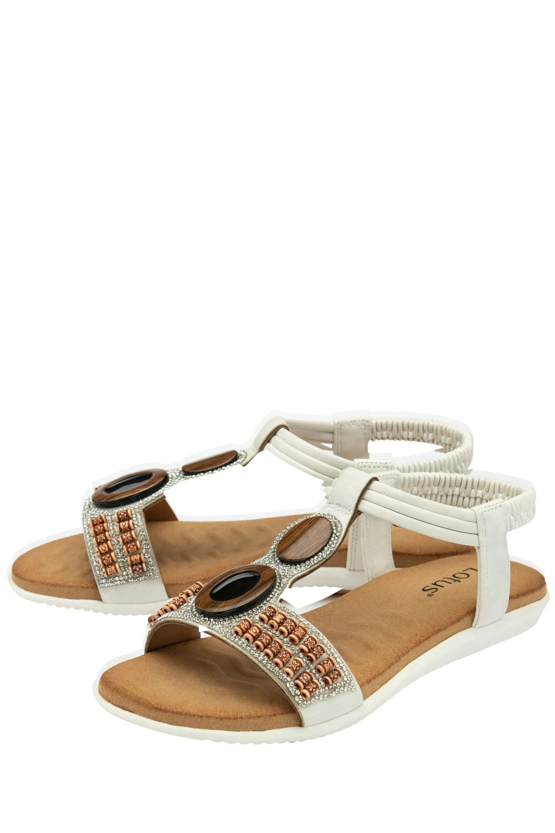 Lotus - Sandali casual con zeppa bassa