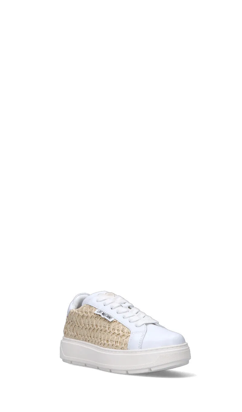 LOVE MOSCHINO Sneaker donna bianca/beige