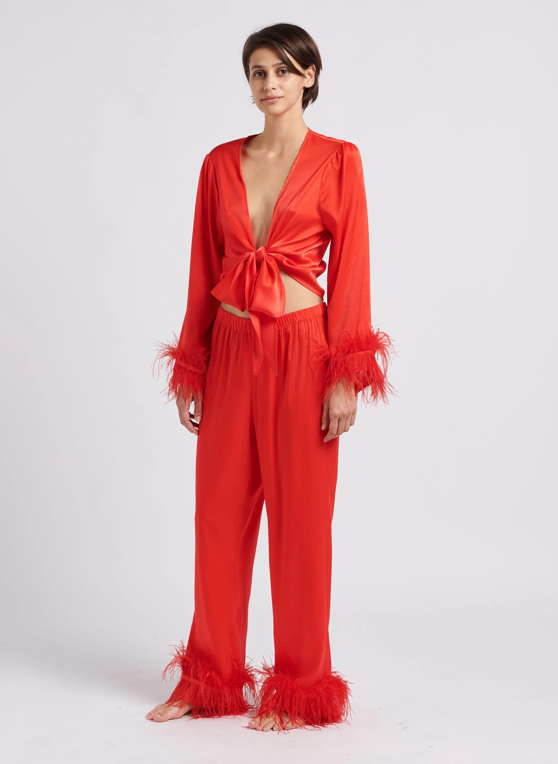  LOVE STORIES   POSH - Top corto in raso | Rosso