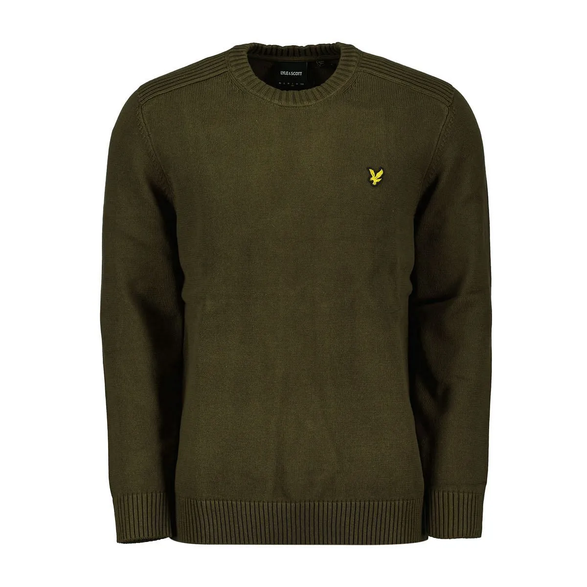      LYLE & SCOTT MAGLIONE GIROCOLLO ARMY IN COTONE  