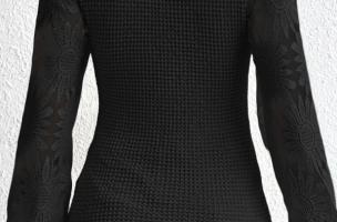Maglia con ricami, nera