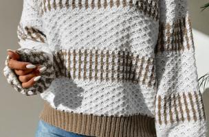 Maglia in combinazione bicolore, multicolore