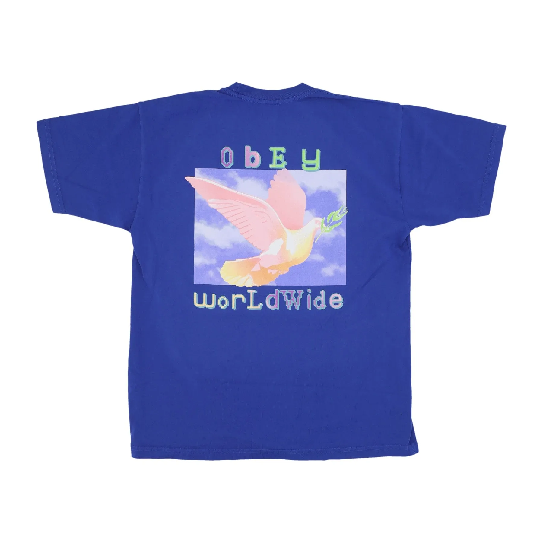 Maglietta Uomo Dove Of Peace Heavy Weight Classic Tee Surf Blue