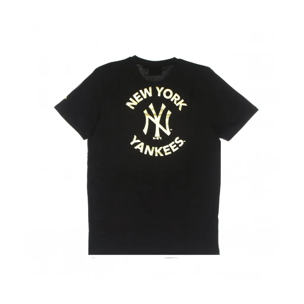 maglietta uomo mlb team logo metallic print tee neyyan BLACK/GOLD