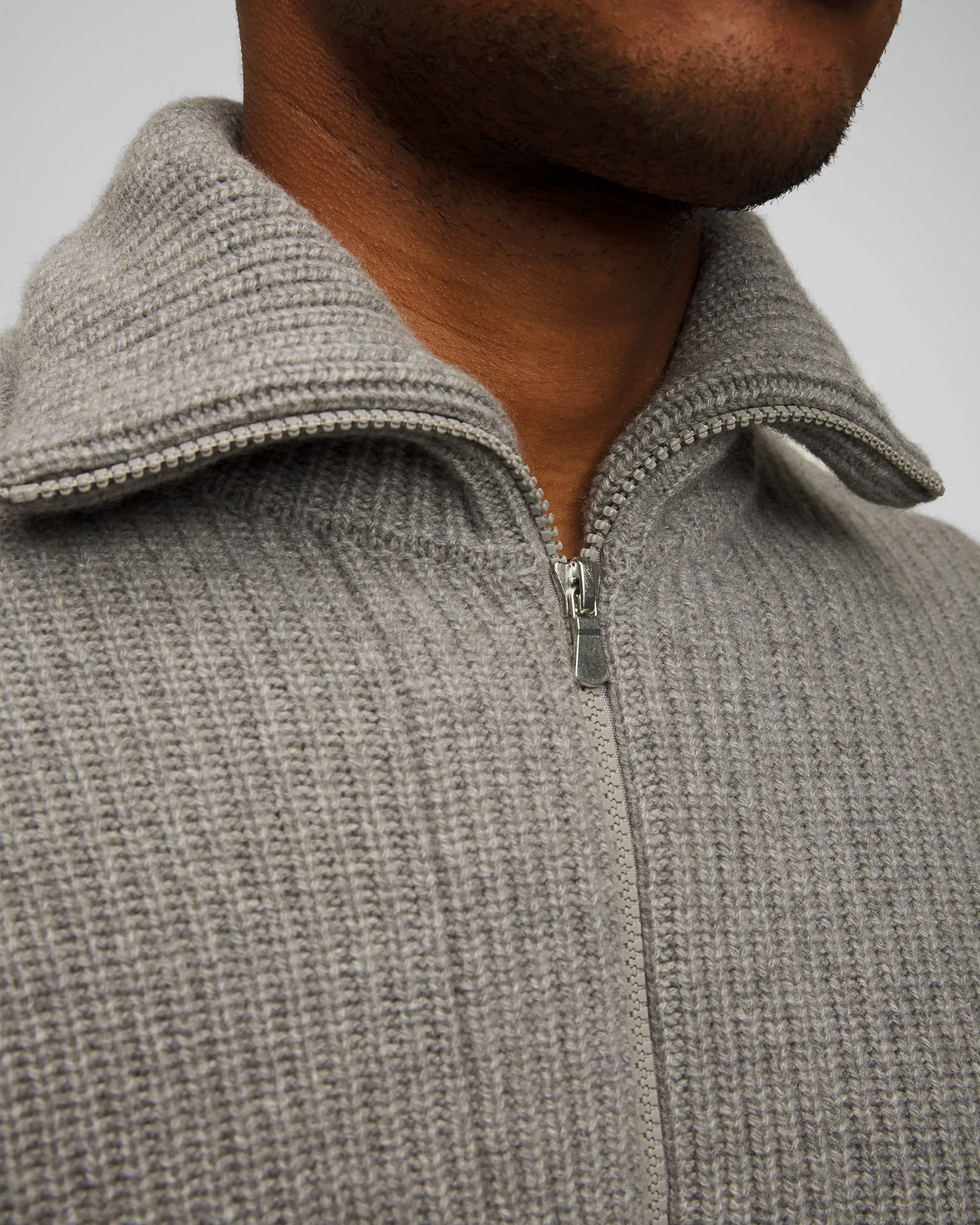 Maglione con apertura in lana da uomo Gran Sasso 1315815905-60