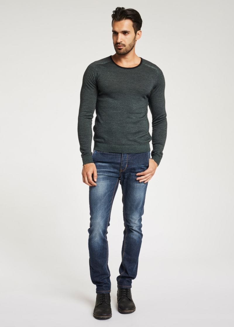 Maglione con collo a contrasto