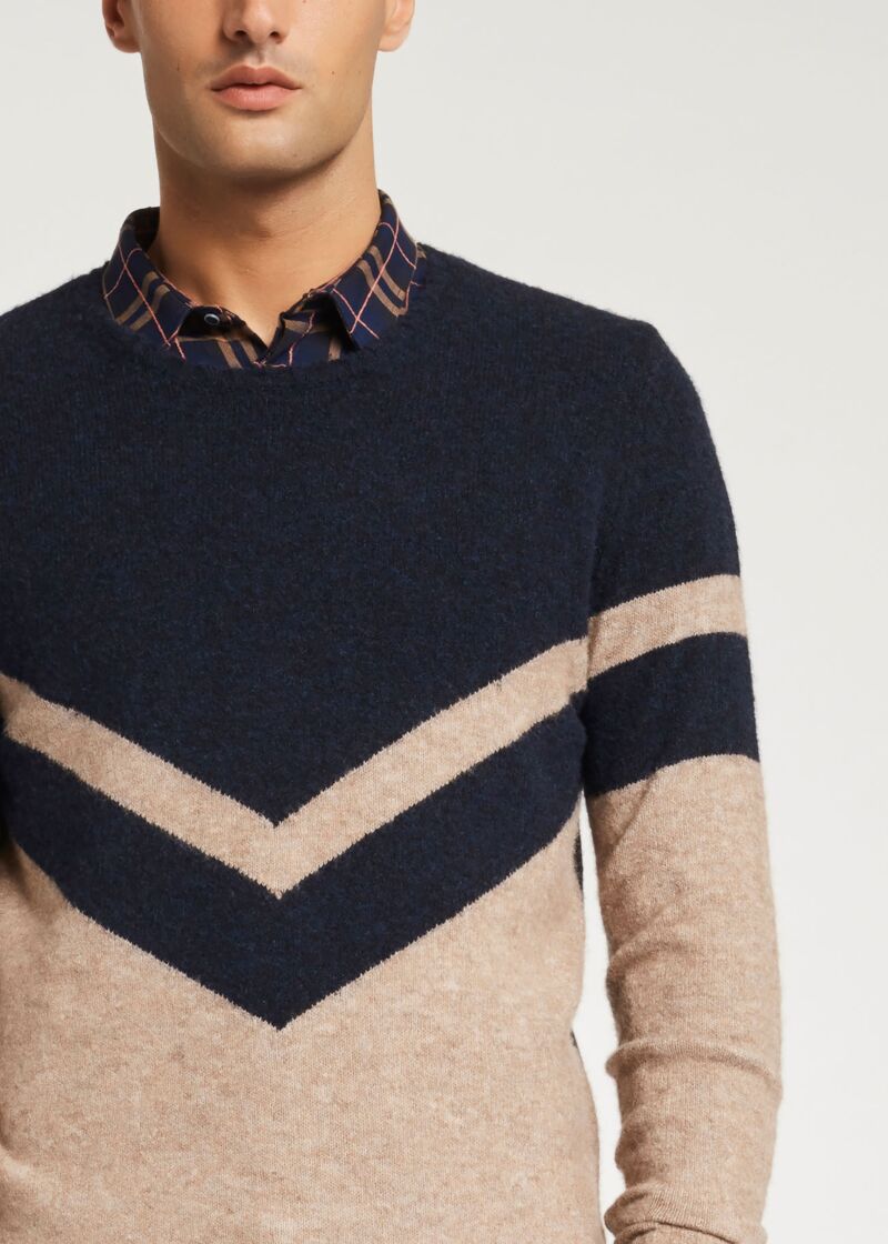Maglione con motivo chevron