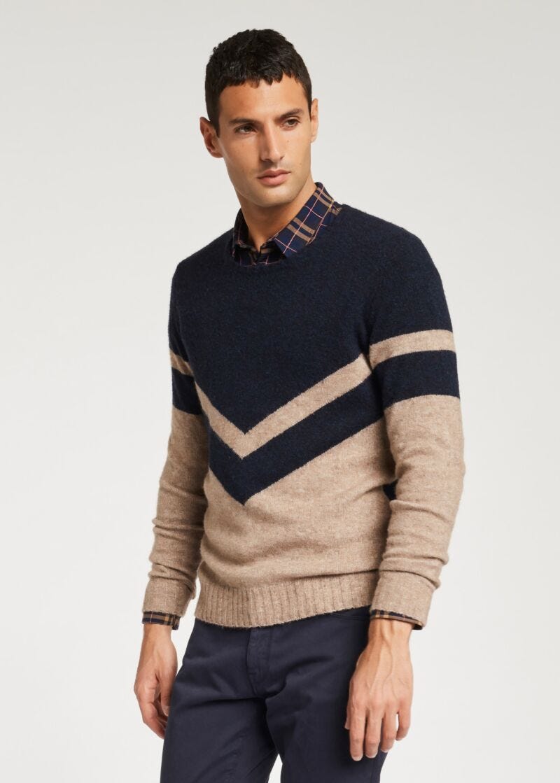 Maglione con motivo chevron