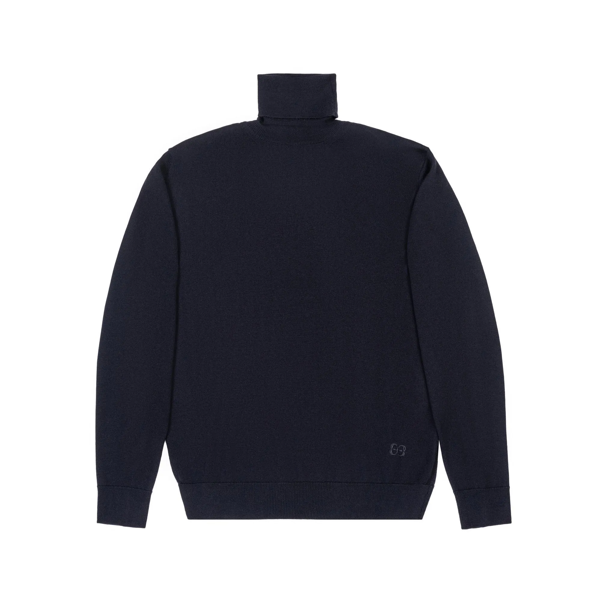 Maglione Dolcevita Blu Navy in Lana Merino Extrafine 