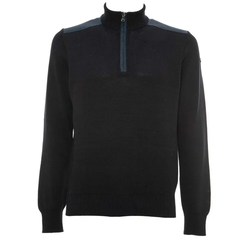Maglione in fresco cotone con dettagli in lino 