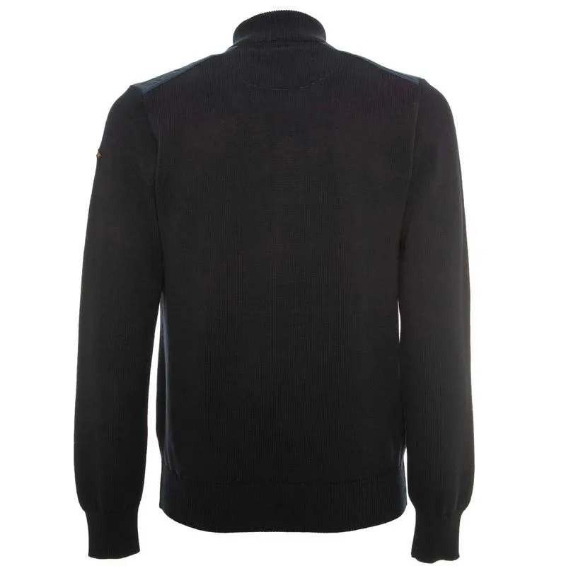Maglione in fresco cotone con dettagli in lino 