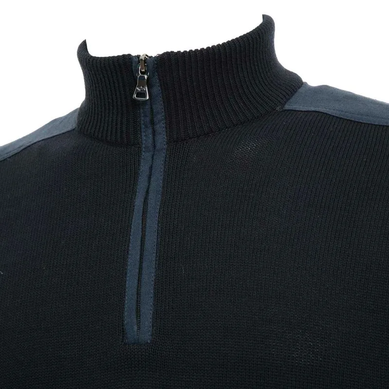 Maglione in fresco cotone con dettagli in lino 