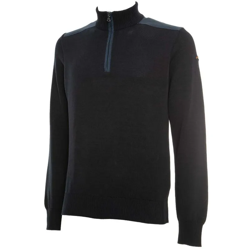 Maglione in fresco cotone con dettagli in lino 