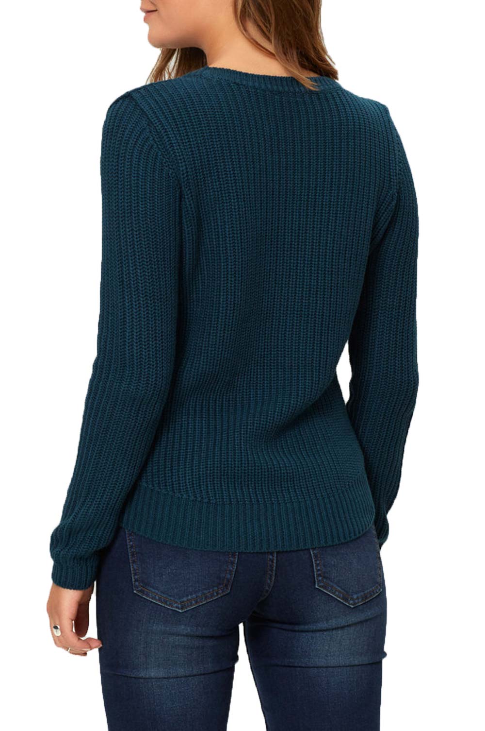 Maglione verde con trama media