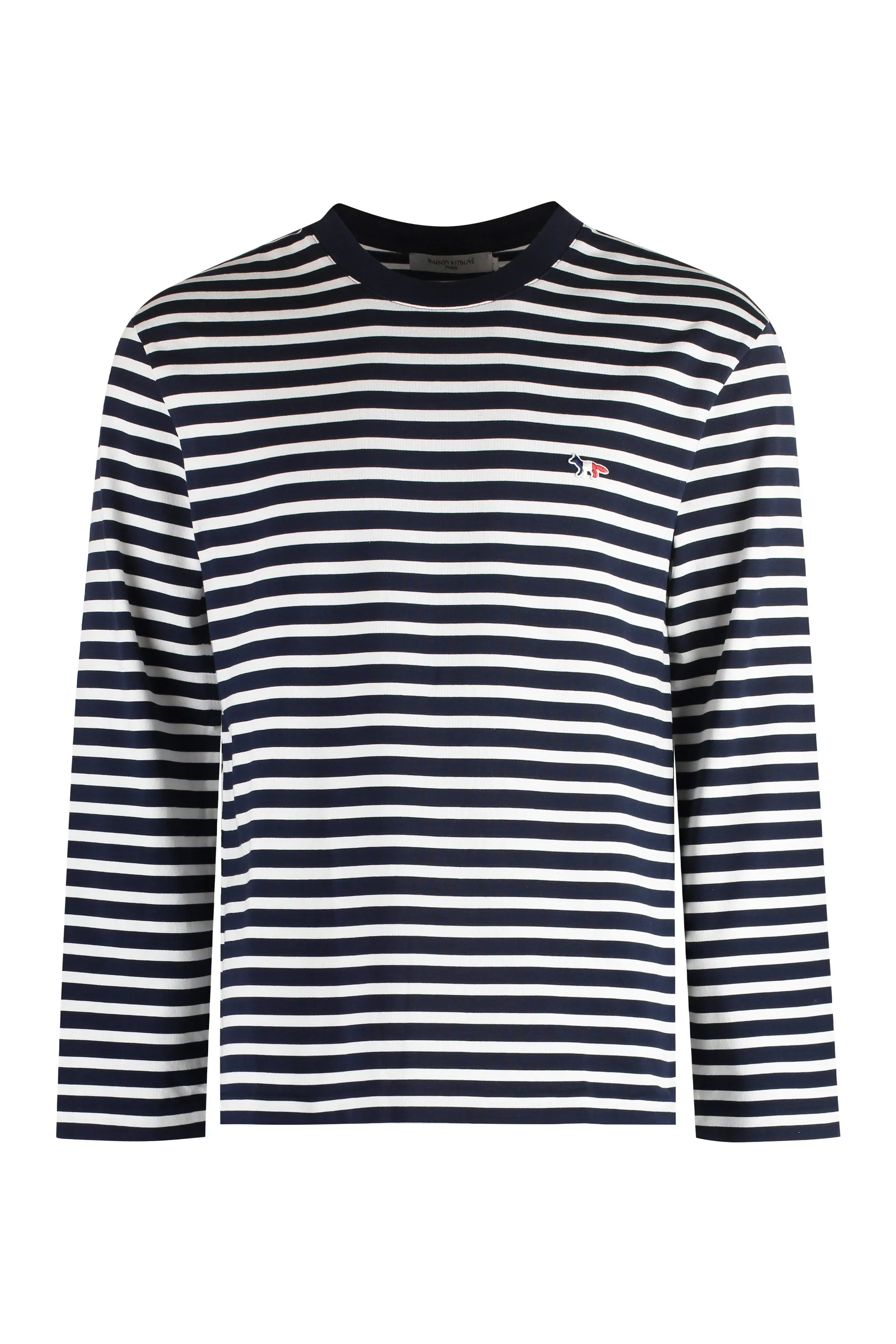 Maison Kitsuné T-shirt in cotone a righe