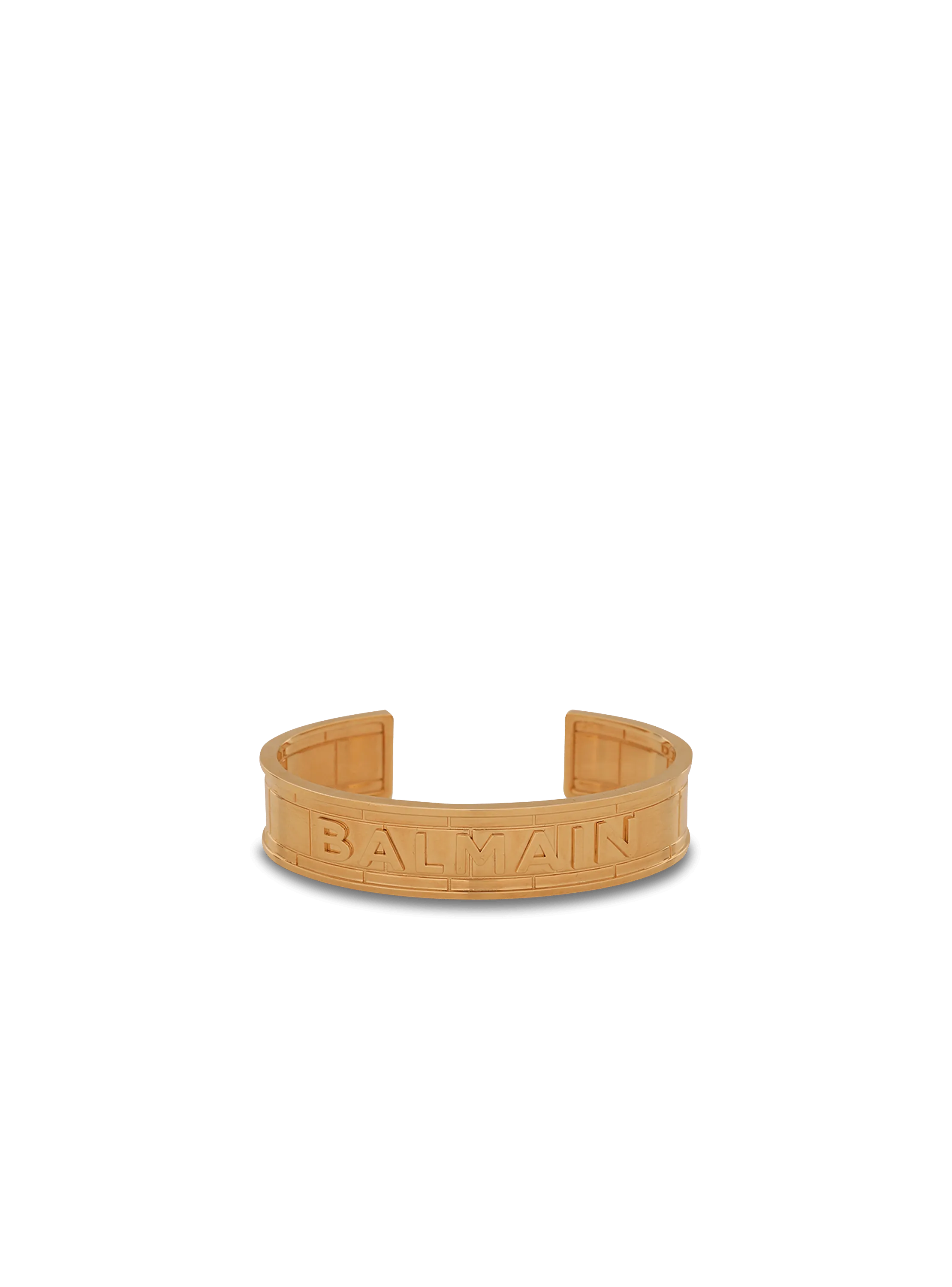 Manchette in ottone dorato con logo Balmain