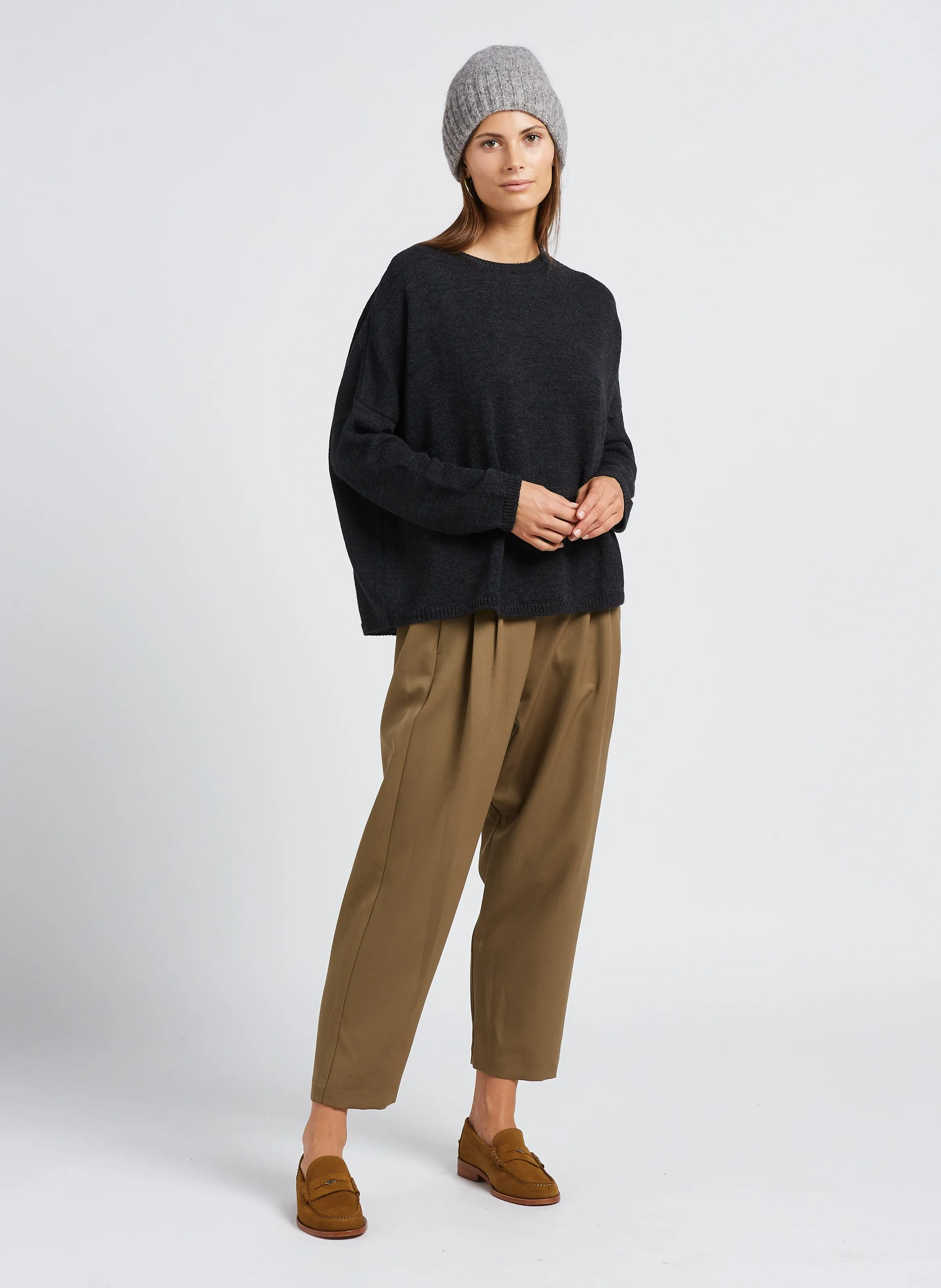  MASSCOB   CROS - Pantaloni dritti a vita alta in lana | Multicolore