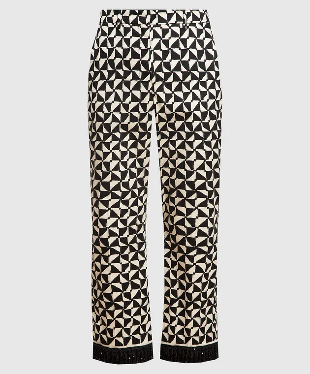 Max Mara Pantaloni con fantasia geometrica NEREO