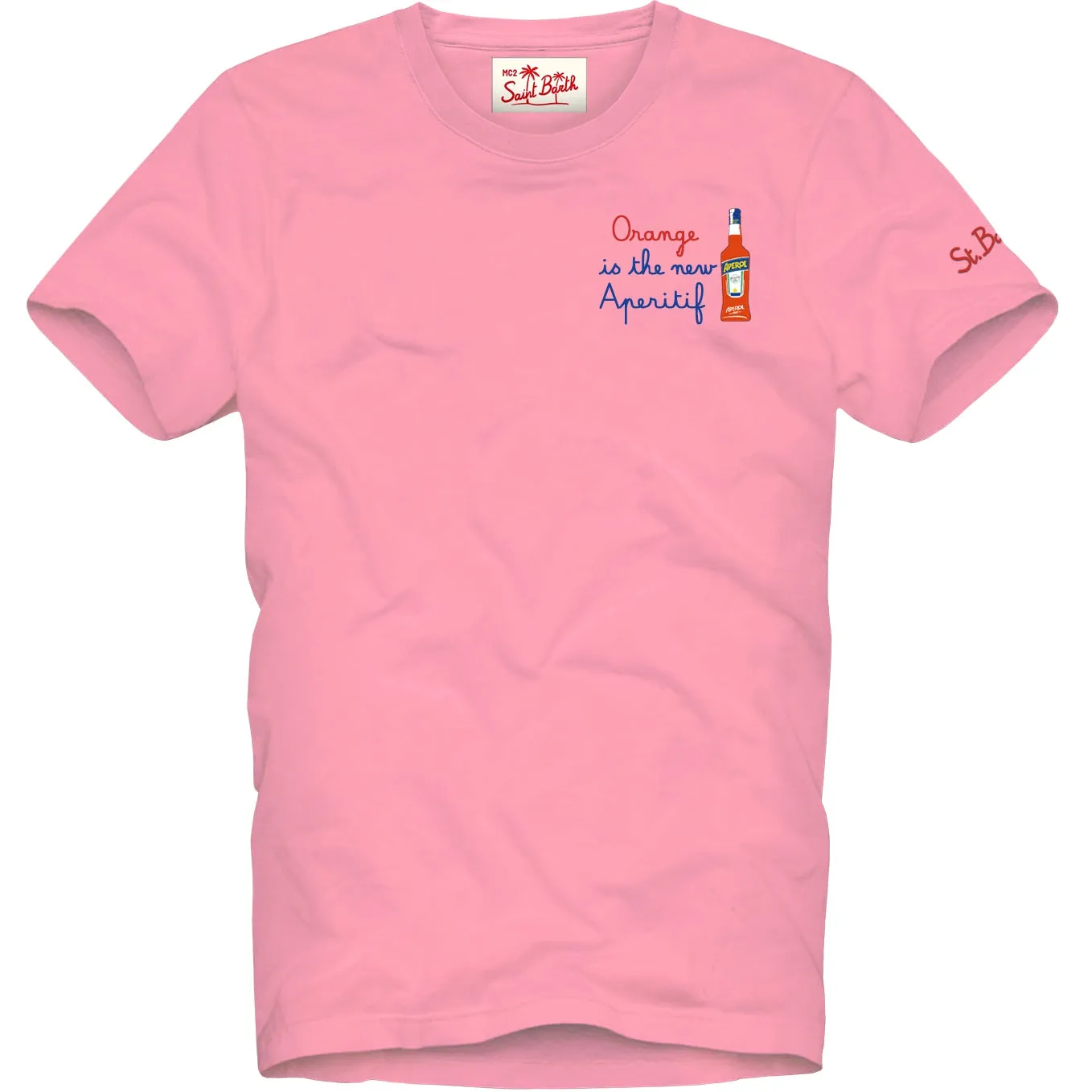 Men's T-Shirt with Embroidery / Pink