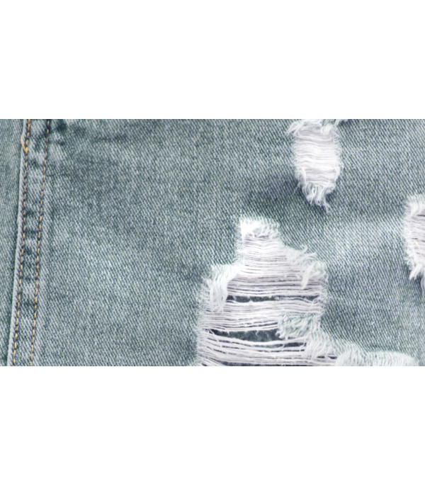 Minigonna denim strappi