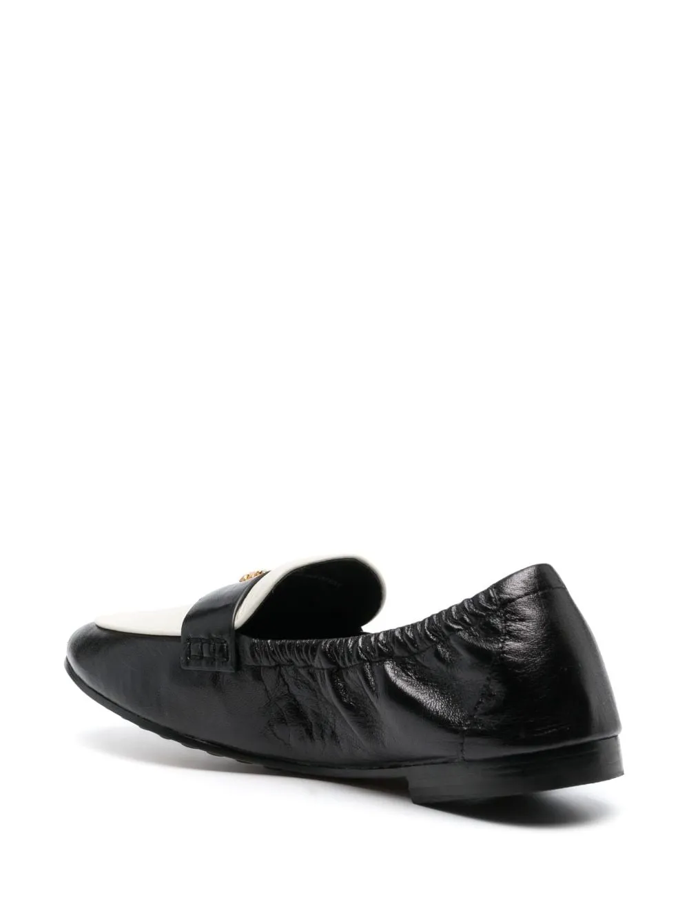 Mocassini bicolore in nero e bianco - donna