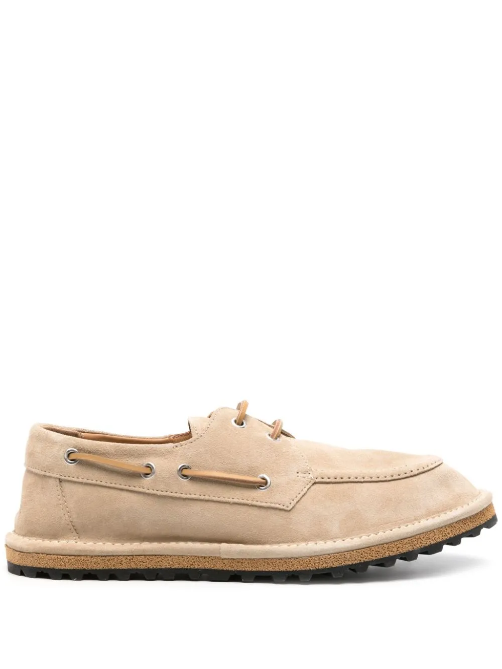 Mocassini con lacci in beige - uomo