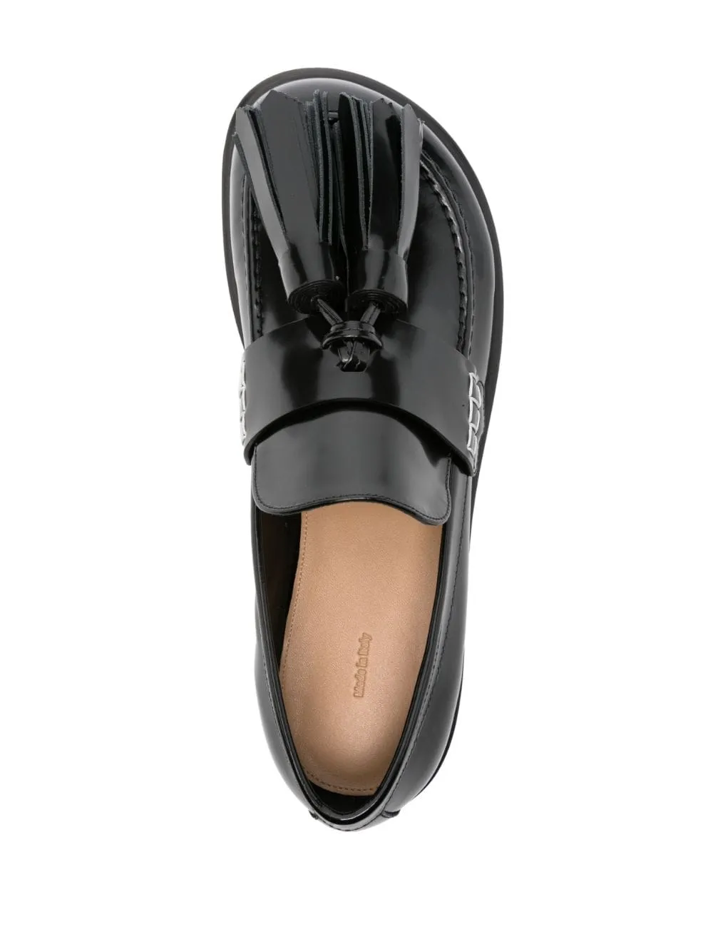 Mocassini con nappe in nero di JW Anderson - donna