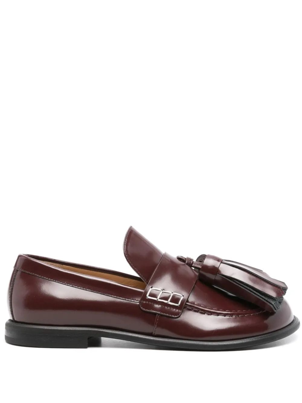 Mocassini con nappine in bordeaux di JW Anderson - donna