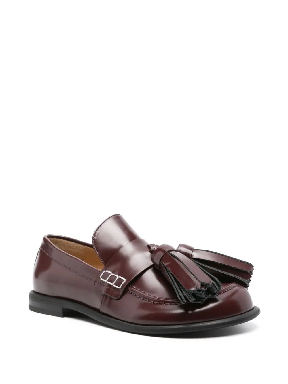 Mocassini con nappine in bordeaux di JW Anderson - donna