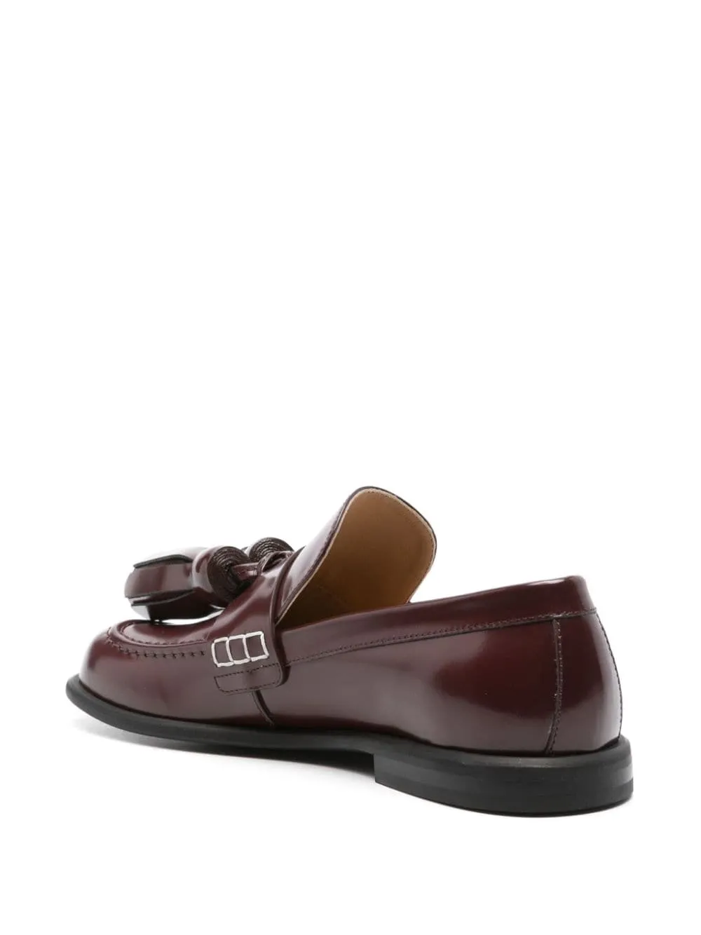 Mocassini con nappine in bordeaux di JW Anderson - donna