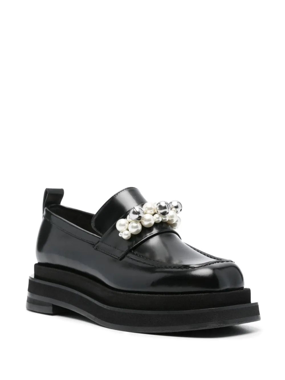 Mocassini Heart Toe Platform in nero - donna