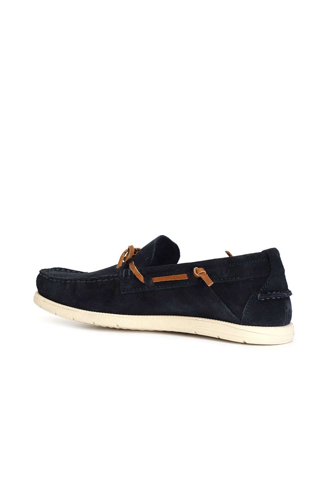 mocassini in pelle scamosciata navy