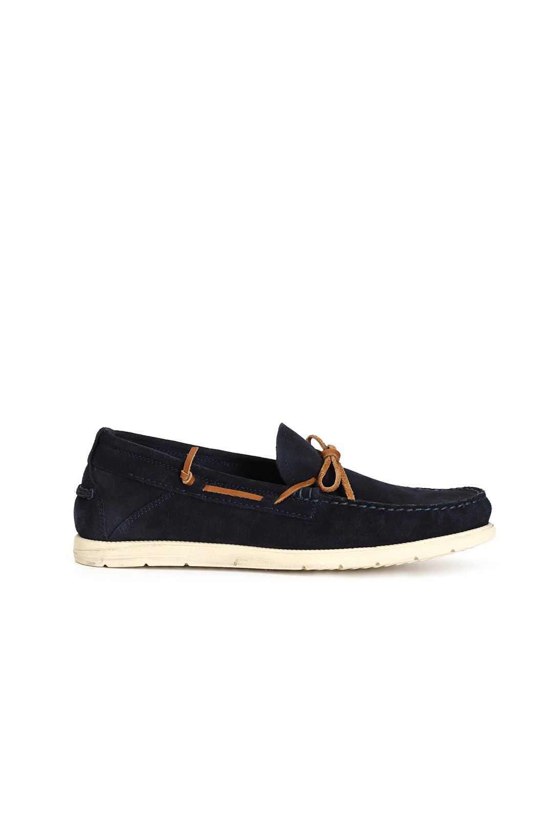 mocassini in pelle scamosciata navy