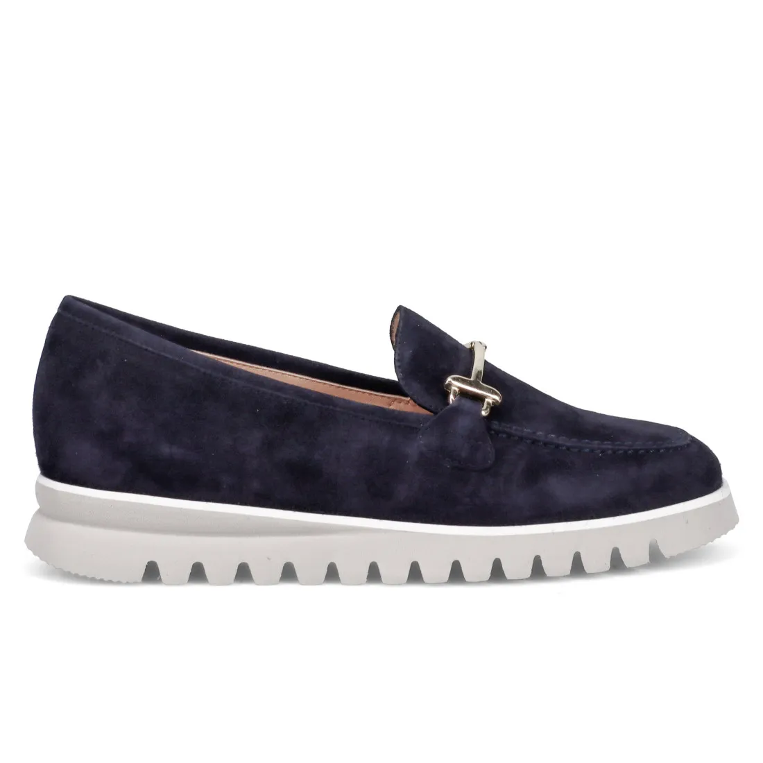 Mocassino da donna Luca Grossi in camoscio blu