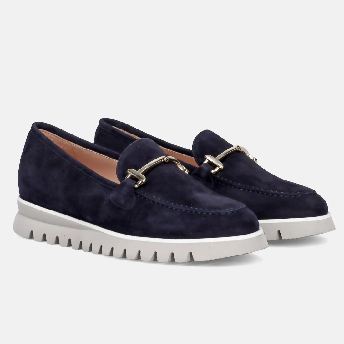 Mocassino da donna Luca Grossi in camoscio blu