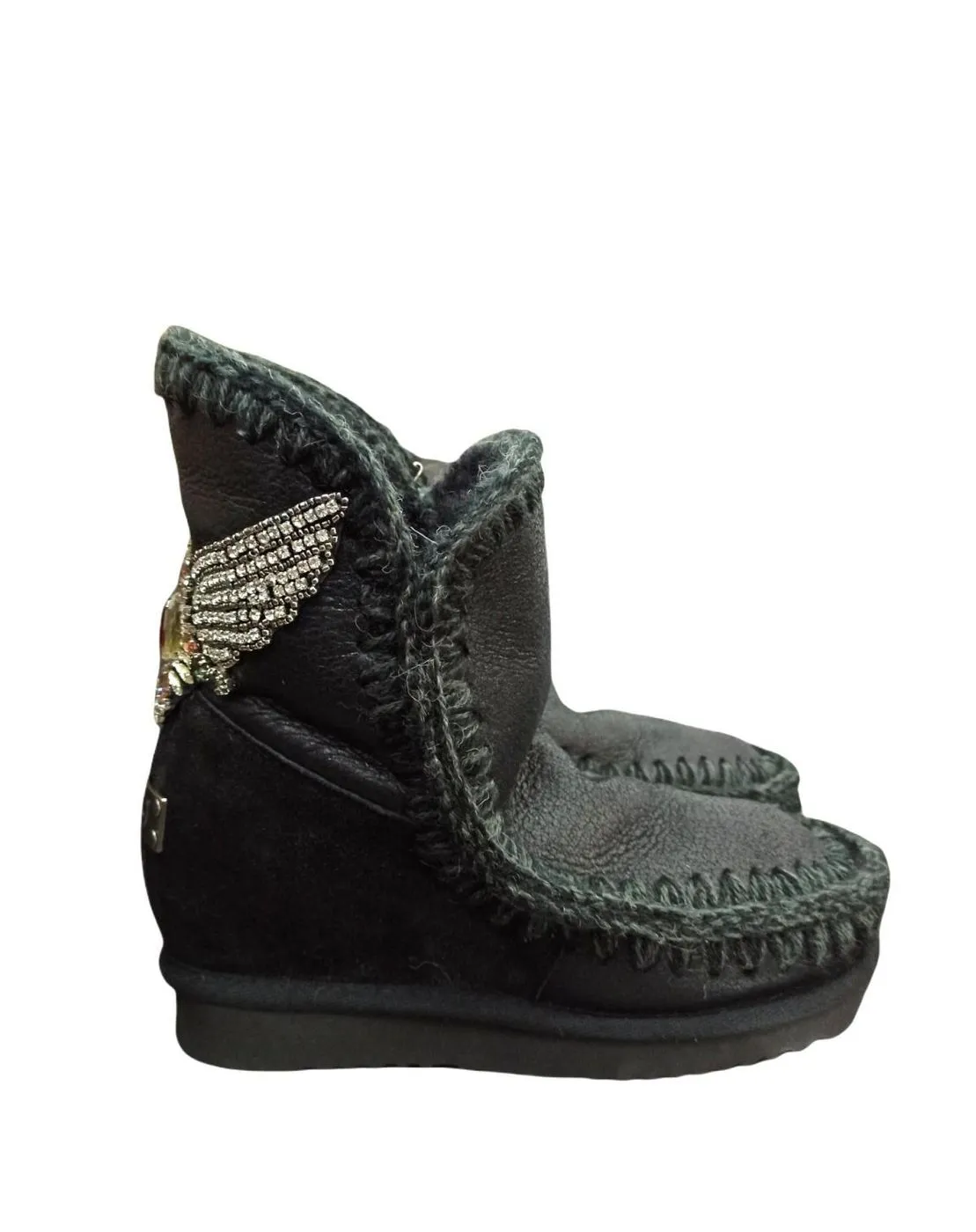 Mou  ---------    ------------ scarpe stivaletto inner wedge short eagle patch non definito