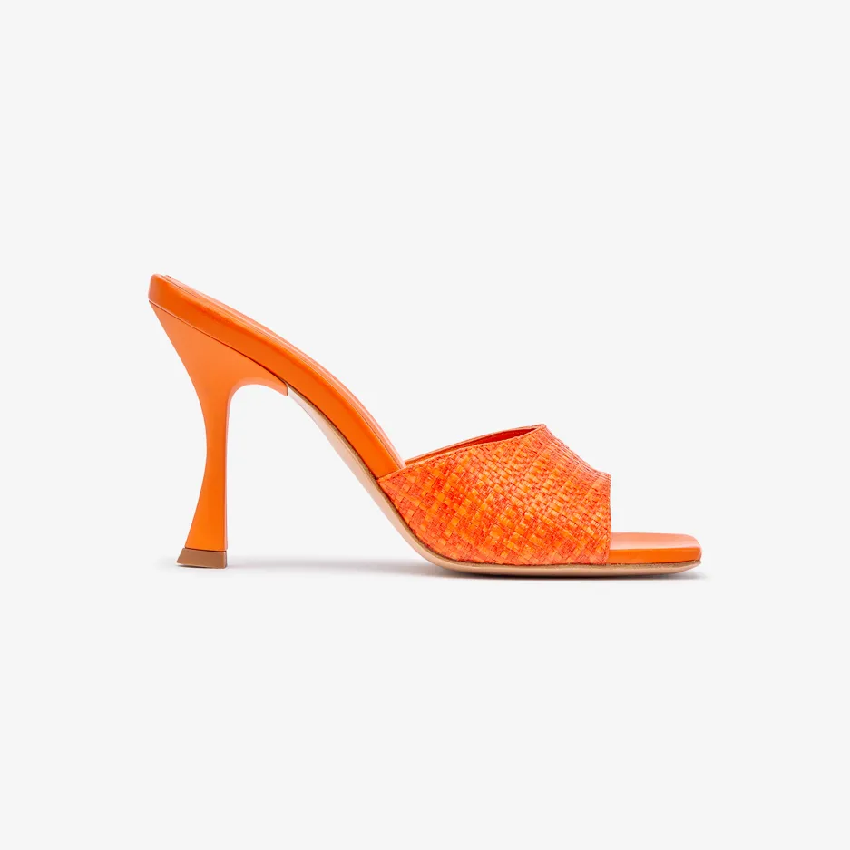 Mule Rafia Arancio