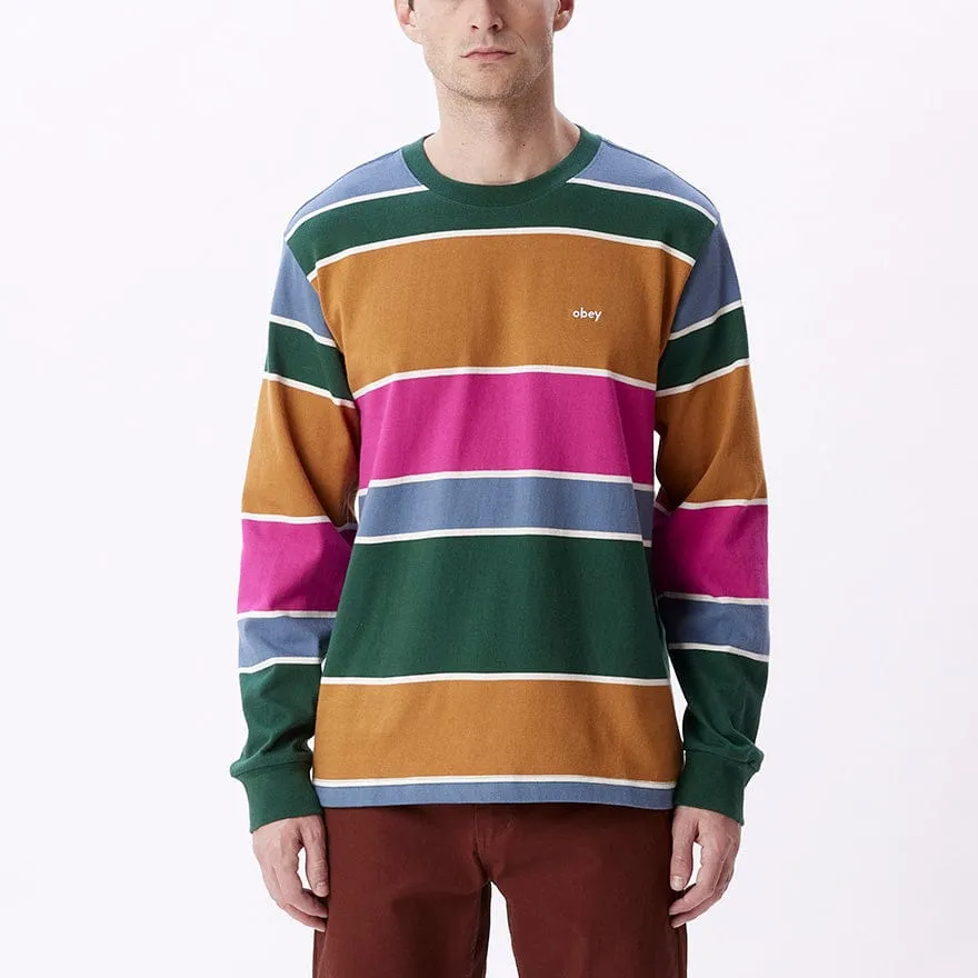 NATIONALE STRIPE TEE LS - DARK CEDAR MULTI