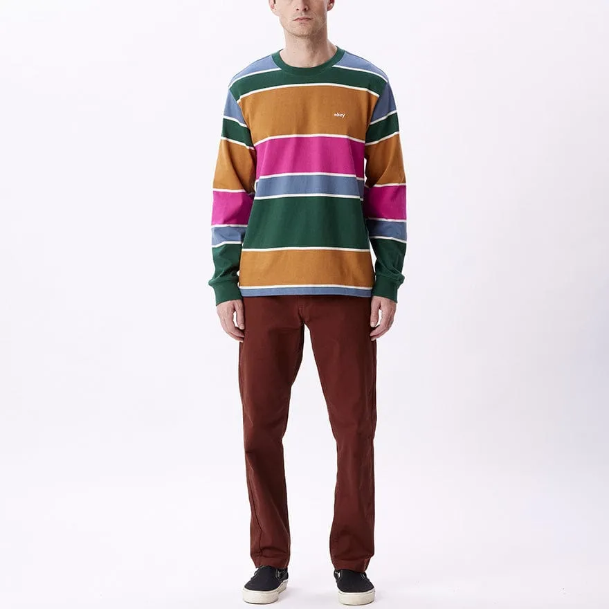 NATIONALE STRIPE TEE LS - DARK CEDAR MULTI