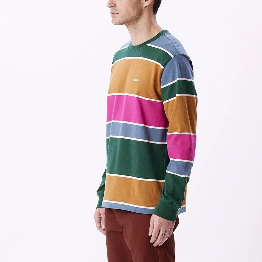 NATIONALE STRIPE TEE LS - DARK CEDAR MULTI
