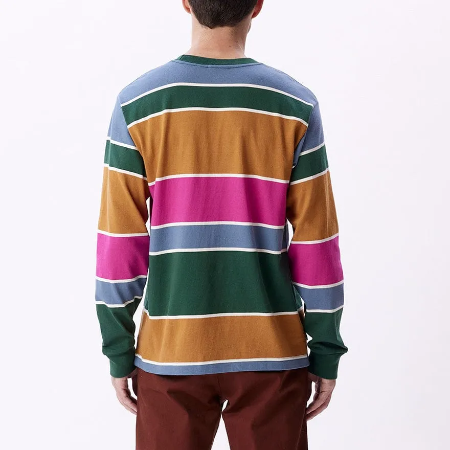 NATIONALE STRIPE TEE LS - DARK CEDAR MULTI
