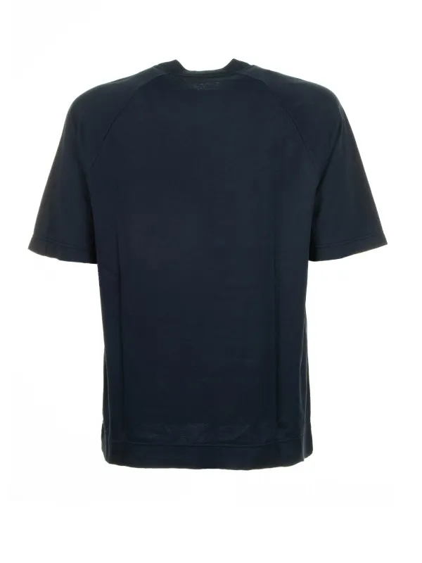 Navy blue crew-neck T-shirt