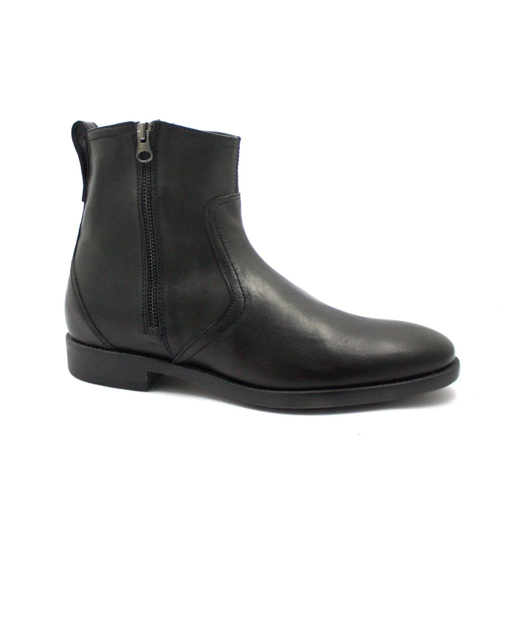 NERO GIARDINI 02132 nero scarpe uomo stivaletti pelle cerniera