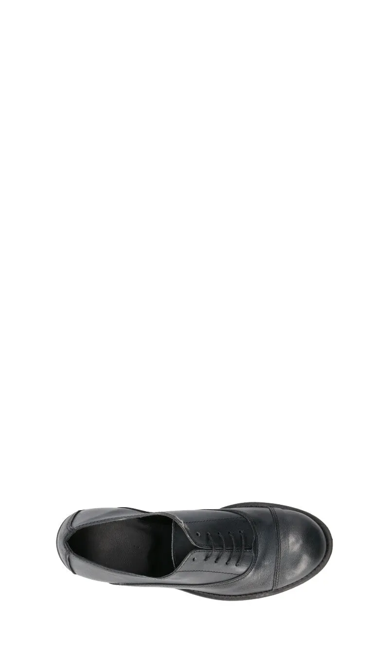 NEROFUMO Stringata donna blu in pelle