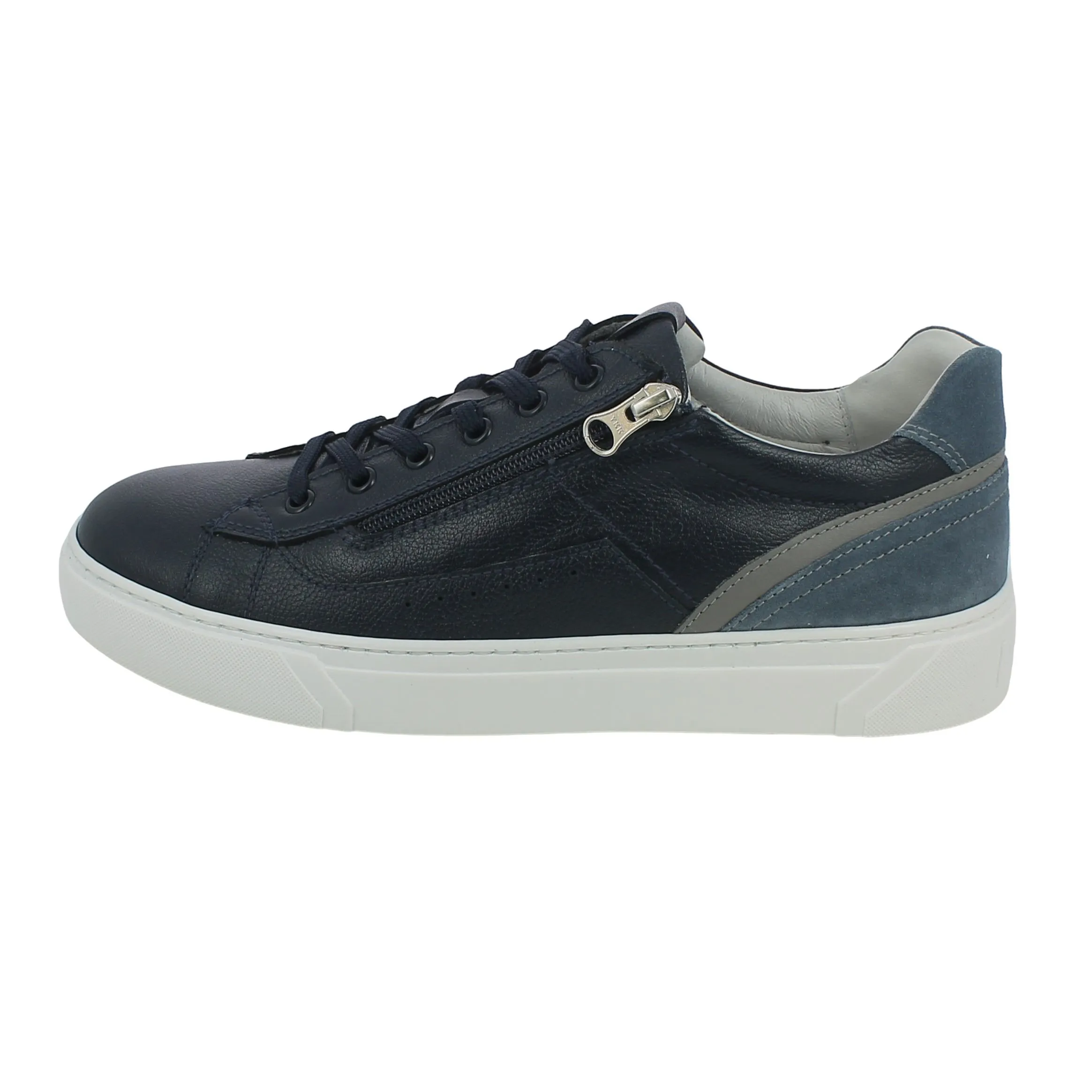 NeroGiardini  Sneaker in pelle blu con zip 