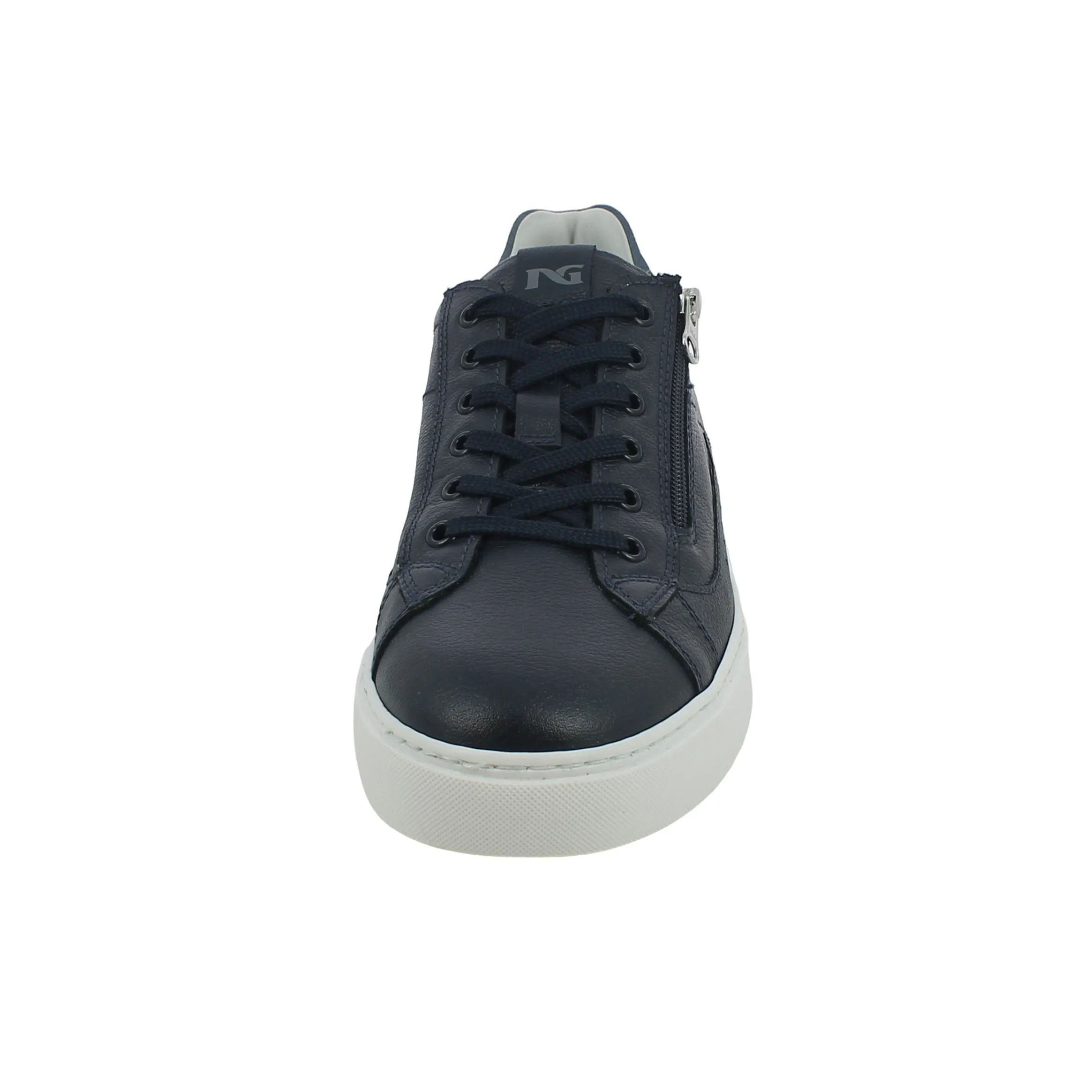 NeroGiardini  Sneaker in pelle blu con zip 