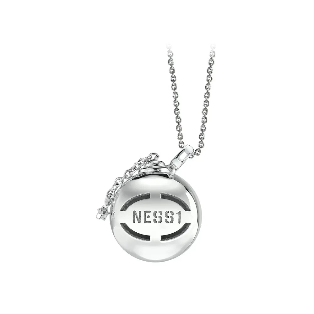 NESS1 - Sex Bomb Collana Oro Bianco 18kt e Diamante - Sex Bomb Collection - Collana Artigianale - Alta Qualità Luxury